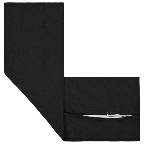 Jastuk s jastukom HOUTEN Crna 40 x 145 cm Umjetni lan - Crna 40 x 145 cm 1