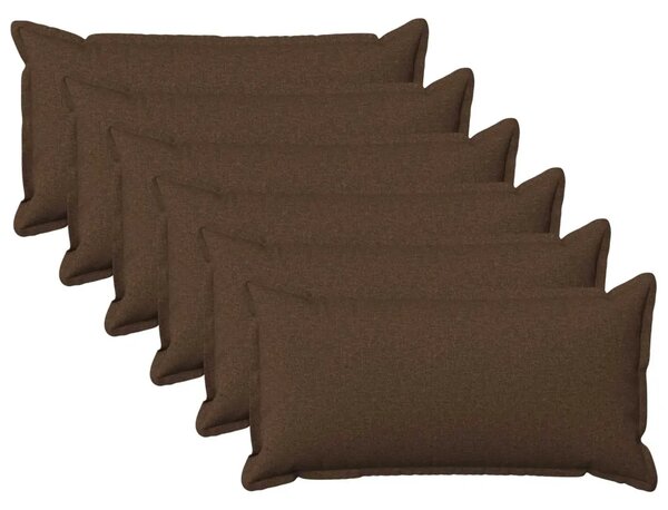 Presvlaka za jastuk 6 pcs HOUTEN Smeđa 40 x 80 cm Umjetni lan - Smeđa 40 x 80 cm 6