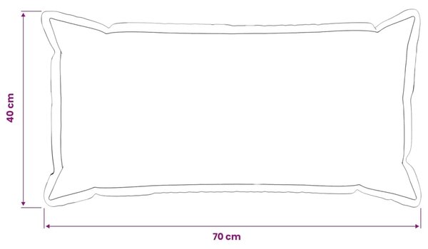 Jastuk s jastukom HOUTEN 2 kom. Vinska crvena Umjetni lan - boja crnog vina 40 x 70 cm 2