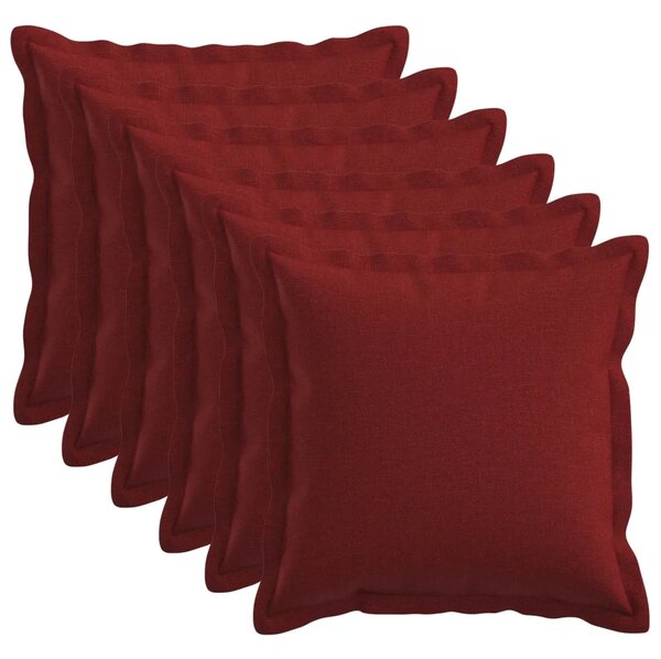 Presvlaka za jastuk 6 pcs HOUTEN Vinska crvena 45 x 45 cm - boja crnog vina 45 x 45 cm 6