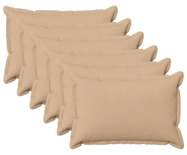 Presvlaka za jastuk 6 pcs HOUTEN Krem 50 x 75 cm Umjetni lan - Krem 50 x 75 cm 6