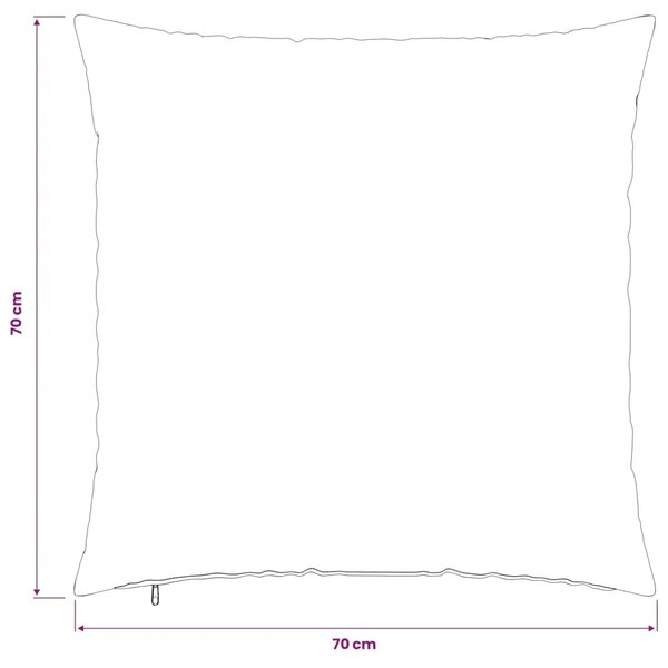 Presvlaka za jastuk 6 pcs HEERLEN Crna 70 x 70 cm Flanel - Crna 70 x 70 cm 6