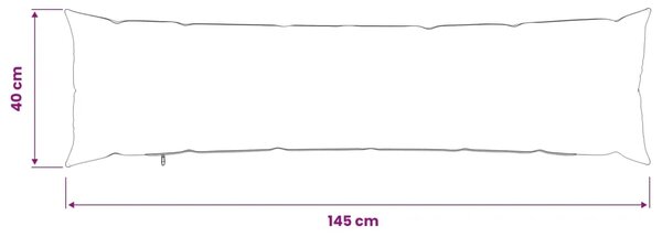 Jastuk s jastukom HEERLEN 2 kom. Crna Tkanina - Crna 40 x 145 cm 2