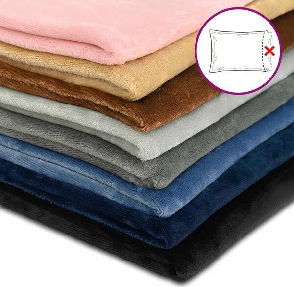 Presvlaka za jastuk 6 pcs HEERLEN Crna 70 x 70 cm Flanel - Crna 70 x 70 cm 6