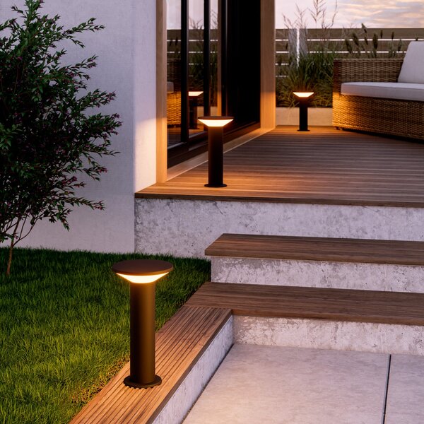 EGLO Rigosa LED podna lampa, crna, visina 35 cm, metal, Crno, Metal