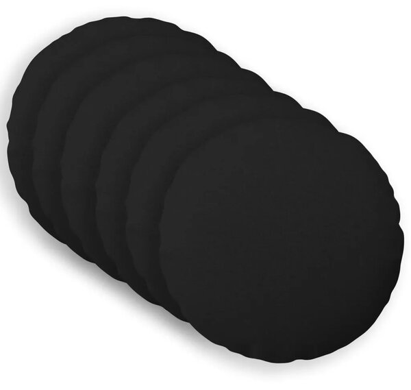 Presvlaka za jastuk 6 kom. HEERLEN Crna Ø 40 cm Tkanina - Crna Ø 40 cm 6