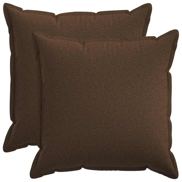 Presvlaka za jastuk 2 pcs HOUTEN Smeđa 80 x 80 cm Umjetni lan - Smeđa 80 x 80 cm 2