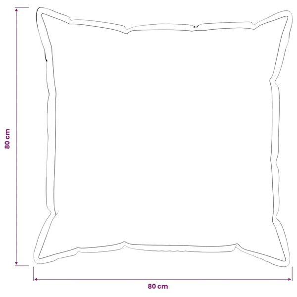 Presvlaka za jastuk 2 pcs HOUTEN Crna 80 x 80 cm Umjetni lan - Crna 80 x 80 cm 2