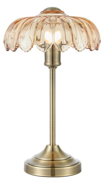 Markslöjd Stolna lampa Kurage, antikni mesing/jantar, staklo, visina 43 cm, E27, Bronca / stari mesing, Dnevni boravak/blagovaonica, Staklo