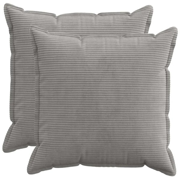 Presvlaka za jastuk 2 kom. HOUTEN Svjetlosiva 65 x 65 cm Kord - Svjetlosiva 65 x 65 cm 2