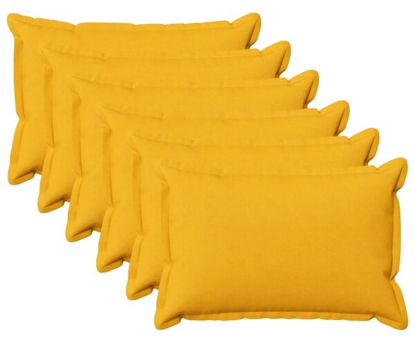 Presvlaka za jastuk 6 pcs HOUTEN Svijetlo žuta 50 x 80 cm - Svjetložuta 50 x 80 cm 6