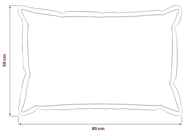 Presvlaka za jastuk 2 pcs HOUTEN Crna 50 x 80 cm Flanel - Crna 50 x 80 cm 2