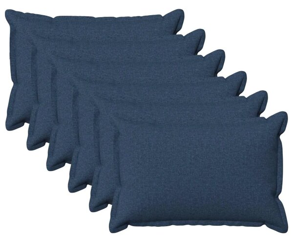 Presvlaka za jastuk 6 pcs HOUTEN Plava 50 x 70 cm Umjetni lan - Plava 50 x 70 cm 6