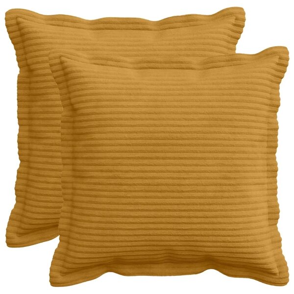 Presvlaka za jastuk 2 kom. HOUTEN Žuta 35 x 35 cm Kord - Žuta 35 x 35 cm 2