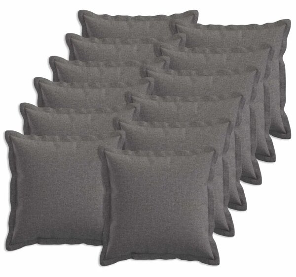 Presvlaka za jastuk 12 pcs HOUTEN Svjetlosiva 45 x 45 cm - Svjetlosiva 45 x 45 cm 12