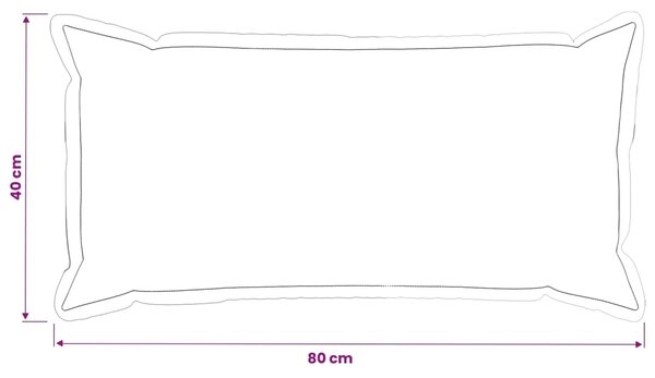 Presvlaka za jastuk 2 kom. HOUTEN Antracit 40 x 80 cm - Antracit 40 x 80 cm 2