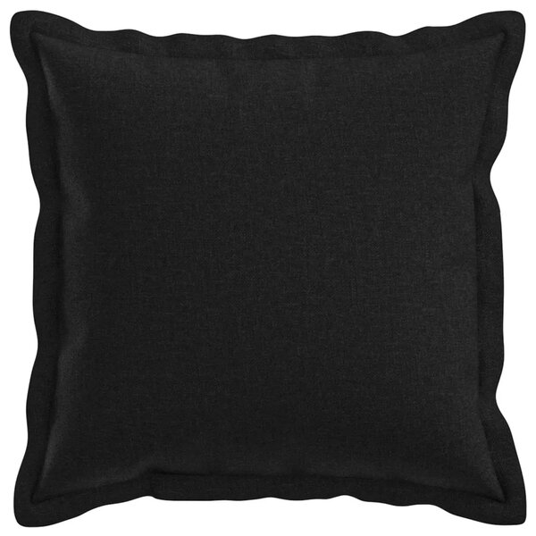 Presvlaka za jastuk 6 pcs HOUTEN Crna 50 x 50 cm Umjetni lan - Crna 50 x 50 cm 6