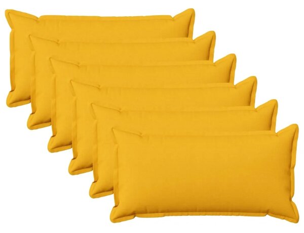 Presvlaka za jastuk 6 pcs HOUTEN Svijetlo žuta 40 x 80 cm - Svjetložuta 40 x 80 cm 6