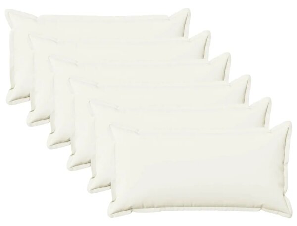 Presvlaka za jastuk 6 pcs HOUTEN Bijela 40 x 80 cm Umjetni lan - Bijela 40 x 80 cm 6