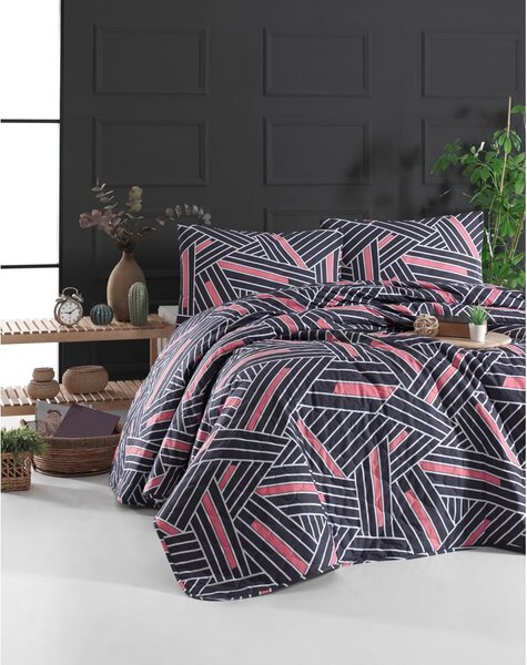 Prekrivač za krevet s 2 jastučnice od ranforce pamuka EnLora Home Magnolia, 225 x 240 cm