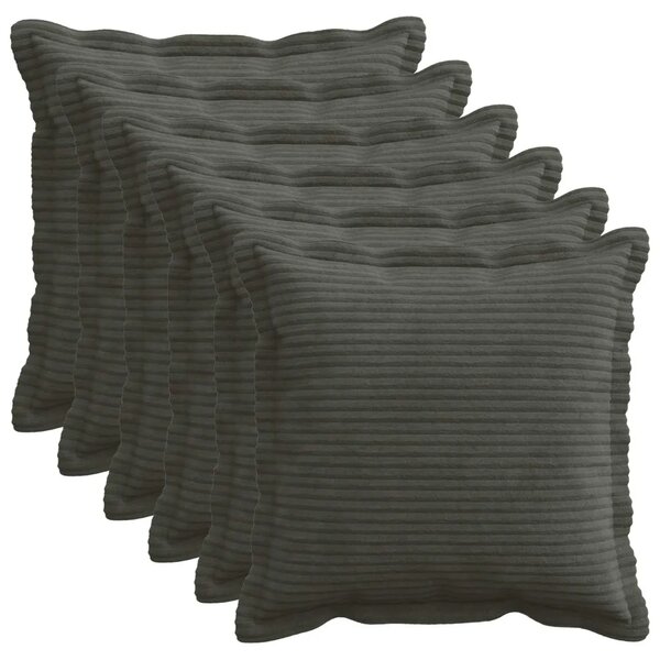 Presvlaka za jastuk 6 kom. HOUTEN Antracit 35 x 35 cm Kord - Antracit 35 x 35 cm 6