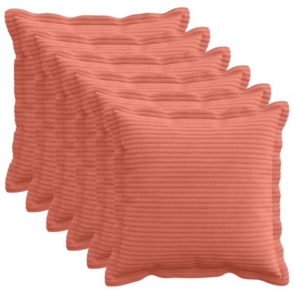 Presvlaka za jastuk 6 kom. HOUTEN Crvena narančasta 35 x 35 cm - Crvena narančasta 35 x 35 cm 6