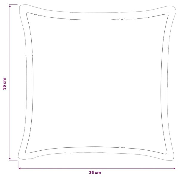 Presvlaka za jastuk 2 pcs HOUTEN Crna 35 x 35 cm Flanel - Crna 35 x 35 cm 2