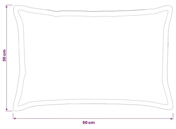 Presvlaka za jastuk 6 pcs HOUTEN Svjetlosiva 30 x 50 cm Baršun - Svjetlosiva 30 x 50 cm 6