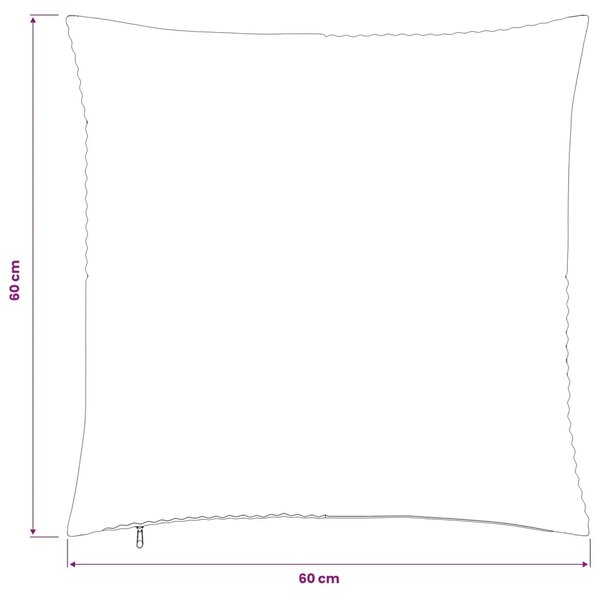 Presvlaka za jastuk 2 pcs ALMELO Siva zelena 60 x 60 cm Kord - Svijetlo zelena siva 60 x 60 cm 2