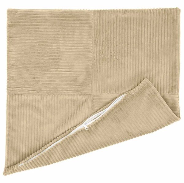 Presvlaka za jastuk 6 pcs ALMELO Siva zelena 55 x 55 cm Kord - Svijetlo zelena siva 55 x 55 cm 6