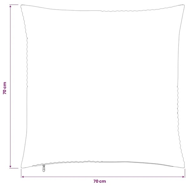 Presvlaka za jastuk 6 kom. ALMELO Krem 70 x 70 cm Kord - Krem 70 x 70 cm 6