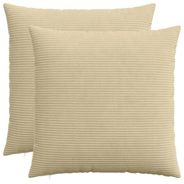 Presvlaka za jastuk 2 pcs HEERLEN Zelena Siva 65 x 65 cm Kord - Svijetlo zelena siva 65 x 65 cm 2