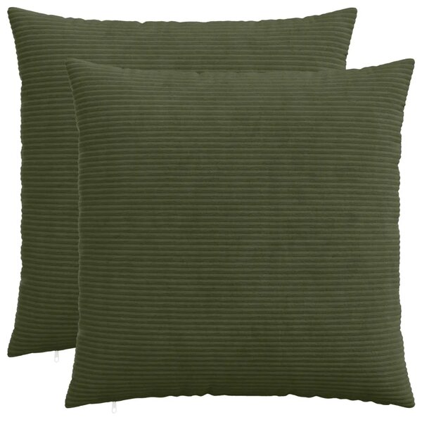 Presvlaka za jastuk 2 pcs HEERLEN Zelena 65 x 65 cm Kord - Zelena 65 x 65 cm 2