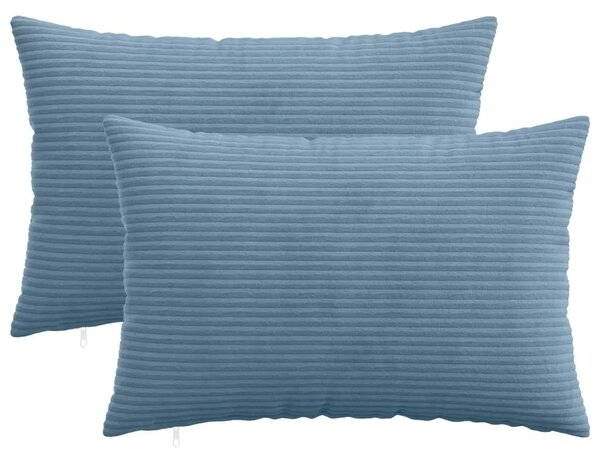 Presvlaka za jastuk 2 pcs HEERLEN Plava 50 x 70 cm Kord - Plava 50 x 70 cm 2