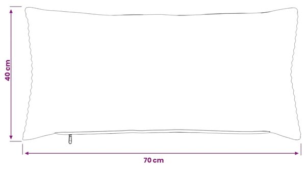 Presvlaka za jastuk 6 pcs HEERLEN Plava 40 x 70 cm Kord - Plava 40 x 70 cm 6