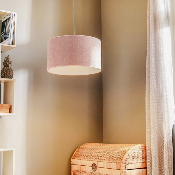 Duolla Viseća lampa pastelno ružičasta, prigušiva, Ružičasta ruža, Dnevni boravak/blagovaonica, Tkanina / tekstil