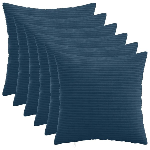 Presvlaka za jastuk 6 pcs HEERLEN Mornarsko plava 40 x 40 cm - Modra 40 x 40 cm 6