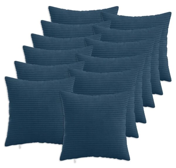 Presvlaka za jastuk 12 pcs HEERLEN Mornarsko plava 40 x 40 cm - Modra 40 x 40 cm 12