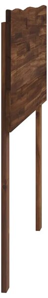 Uzglavlje s prirodnim rubom ROSTOCK Tamno smeđa 75 cm - Tamno smeđa 75 cm