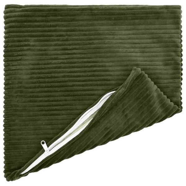 Presvlaka za jastuk 6 pcs HEERLEN Zelena 30 x 30 cm Kord - Zelena 30 x 30 cm 6