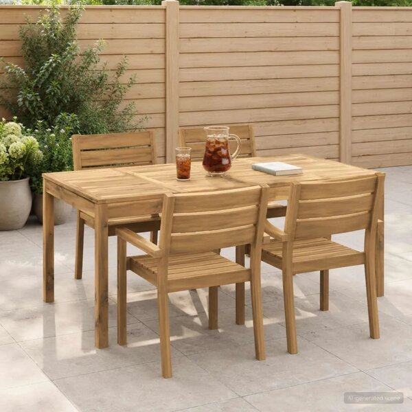 Stol za večeru u vrtu Bijela 180 x 88 5 x 75 cm - Bijela 180 x 88 5 x 75 cm