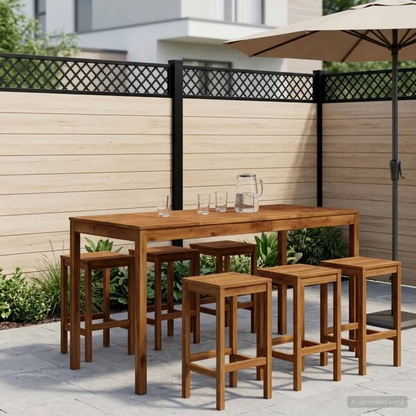 Stol za bar u vrtu Prirodna 196 x 80 5 x 105 cm - Prirodna 196 x 80 5 x 105 cm
