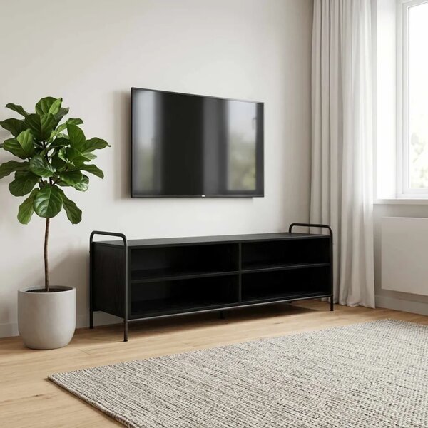 TV ormar 140 x 39 5 x 50 cm Crni hrast Konstruirano drvo - Crni hrast 80 x 39 5 x 50 cm