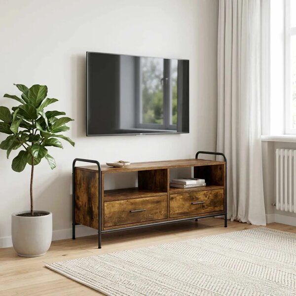 TV ormar 67 5 x 33 x 50 cm Dimljeni hrast Konstruirano drvo - Dimljeni hrast 67 5 x 33 x 50 cm