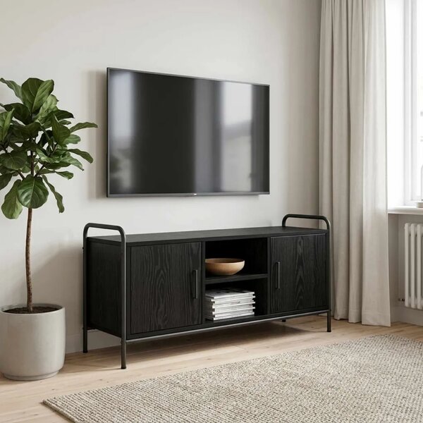 TV ormar 99 x 33 x 50 cm Crni hrast Konstruirano drvo - Crni hrast 99 x 33 x 50 cm