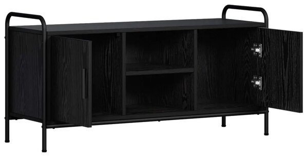 TV ormar 99 x 33 x 50 cm Crni hrast Konstruirano drvo - Crni hrast 99 x 33 x 50 cm