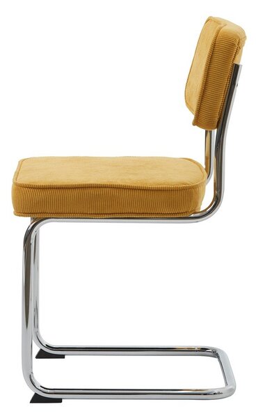 Žuta blagovaonska stolica od samta Rupert – Unique Furniture