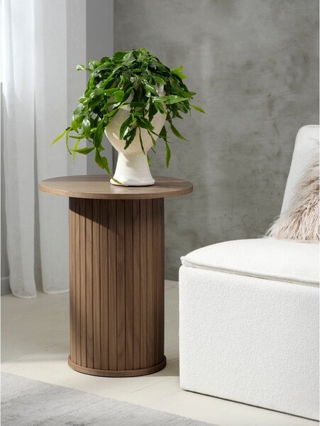 Okrugli stolić u dekoru hrasta ø 50 cm Nola - Unique Furniture