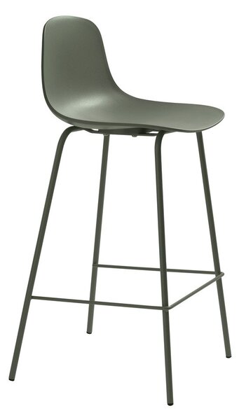Kaki zelena plastična barska stolica (visine sjedala 67,5 cm) Whitby – Unique Furniture