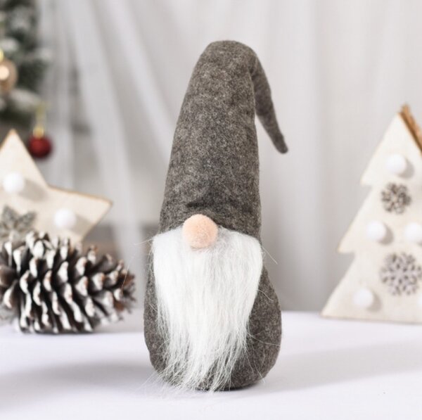 Božićni patuljak WINTER GNOME 30 cm, sivi